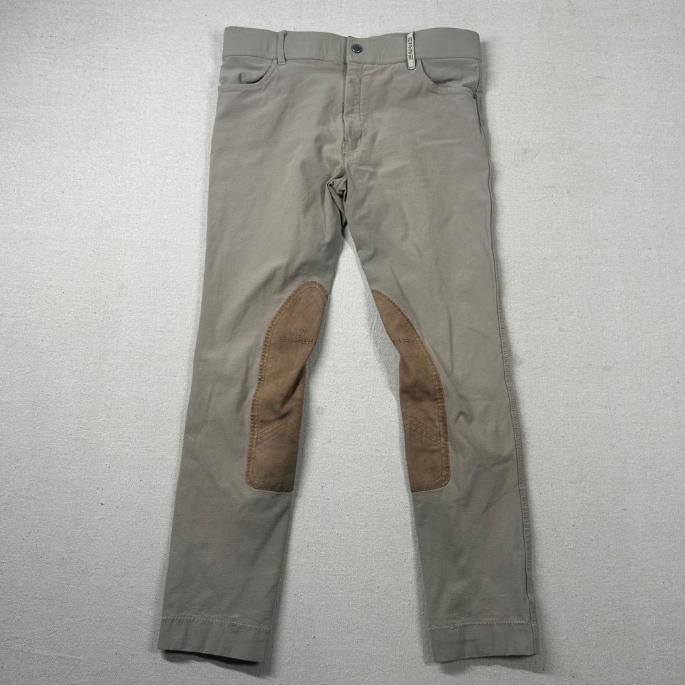 Romfh Breeches Youth 18 Full Seat Riding Pants Equestrian‎ Crop 30x26 Tan